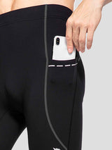 Men's winter fleece cycling tights with convenient phone pocket. #color_Dark Gray