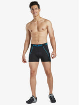 BALEAF men's 3D padded cycling underwear in black with blue accents.