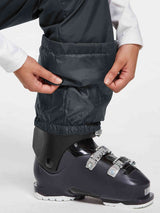 Outdoor ski bib pants snow gaiter fitting over ski boot. #color_Dark Gray
