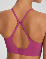 Magenta Y-back low-strength bra, part of the Active Essentials set. #color_Hot Pink