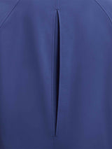 Women's blue long-sleeve running top back vent #color_Navy Blue