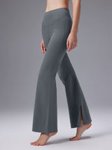 Cozy Fleece High-Waist Flare Pocket Pants