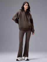 Cozy Fleece High-Waist Flare Pocket Pants