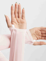 Baleaf UPF 50+ icy cool long-sleeve shirt in light pink, showing thumbholes. #color_Pink Dogwood