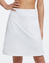 Laureate white UPF50+ knee-length skort for active outdoor wear #color_ White