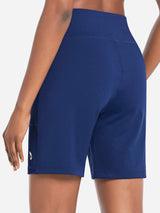 Baleaf Laureate 7" athletic shorts in Estate Blue. High-rise, 3 pockets, stretchy fabric, subtle logo.
#color_Estate Blue