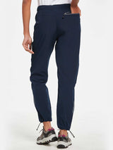 Laureate navy DWR hiking pants, UPF50+ with reflective details for outdoor adventures. #color_Navy Blue