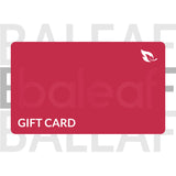 Baleaf red e-gift card featuring GIFT CARD text and leaf logo. #color_$500