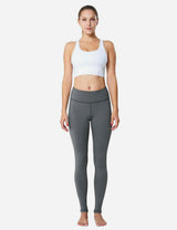 Baleaf Women's Mid-Rise Fleece Lined Basic Yoga & Workout Leggings abh018 Gray Full