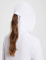 #Baleaf Women's UPF 50+ Lightweight Hoodie ega005 Lucent White Details