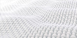 Close-up of white woven nylon fabric texture
