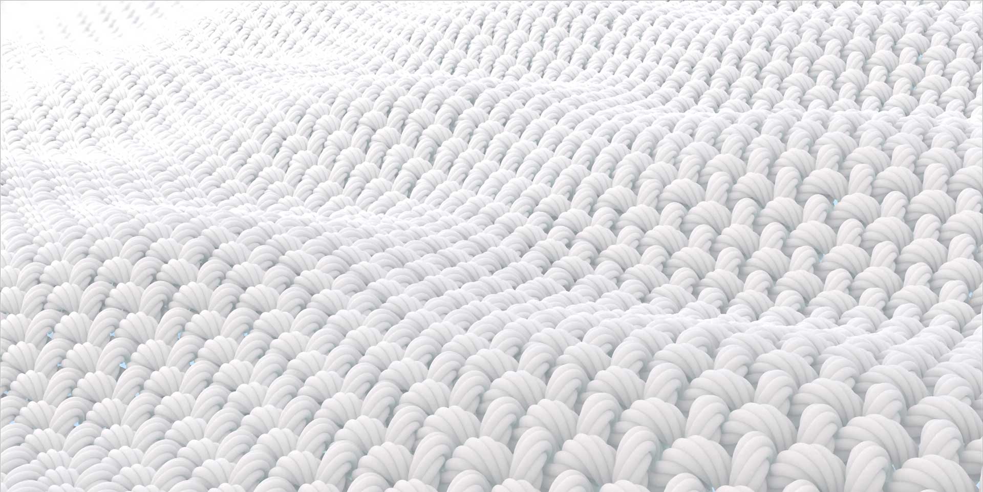 Close-up of white woven nylon fabric texture