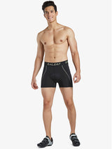 Men's black Baleaf cycling underwear with 3D padding and cycling shoes #color_Grey