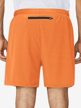 Men's orange 5" running shorts with rear zip pocket #color_Bright Orange