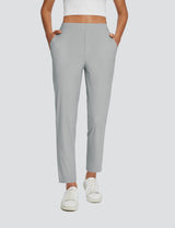 Light grey Baleaf high-rise 4-pocket active pants for outdoor adventures. #color_Light Grey