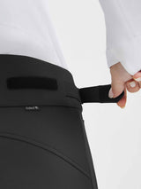 Baleaf heavyweight fleece ski pants adjustable waistband detail #color_Black