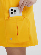 Yellow women's hiking skort with phone pocket, UPF 50+, quick-dry fabric #color_Yellow