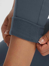 Running high-waisted fleece leggings cuff with soft lining. #color_Charcoal Gray