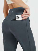 Flat waist fleece-lined running joggers with secure zippered pocket. #color_Charcoal Gray