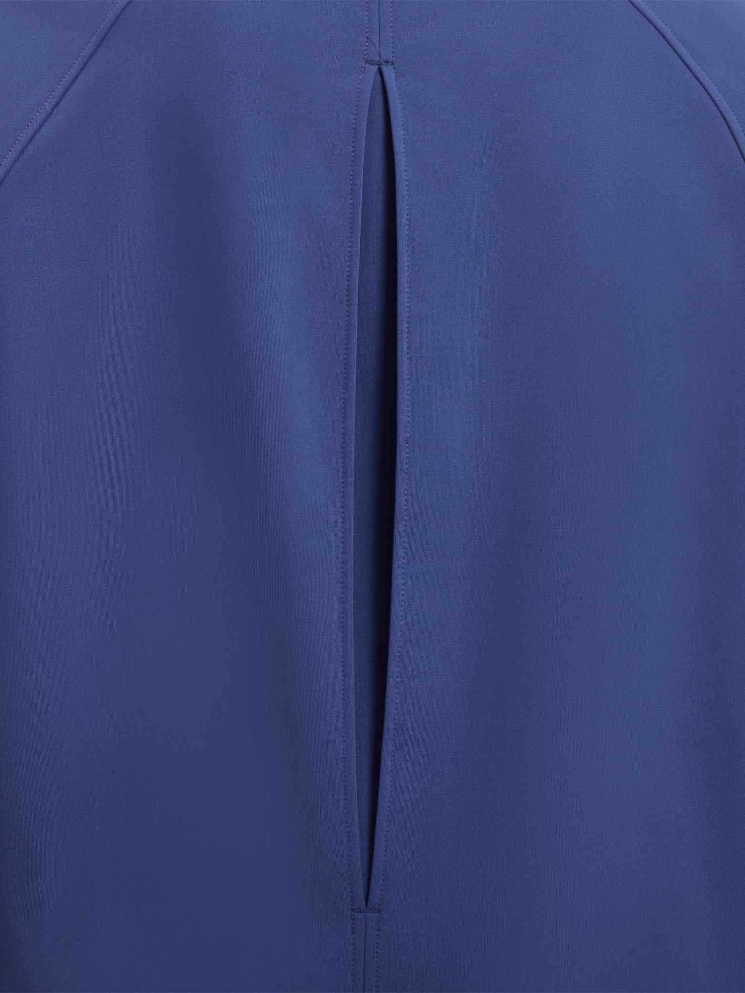 Women's blue long-sleeve running top back vent #color_Navy Blue