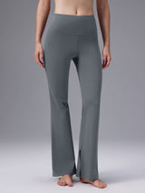 Cozy Fleece High-Waist Flare Pocket Pants