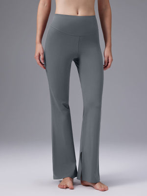 Cozy Fleece High-Waist Flare Pocket Pants