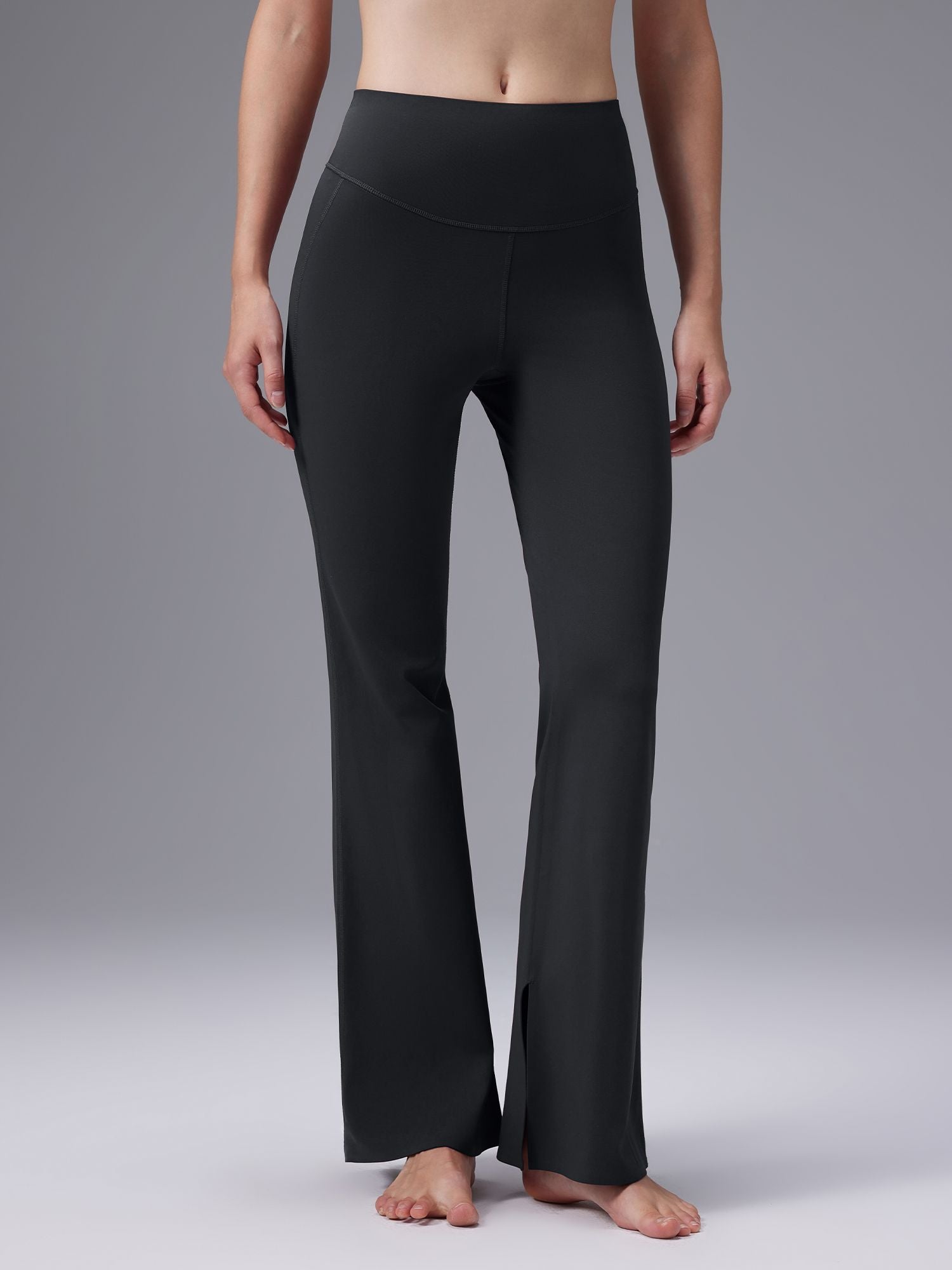 Cozy Fleece High-Waist Flare Pocket Pants