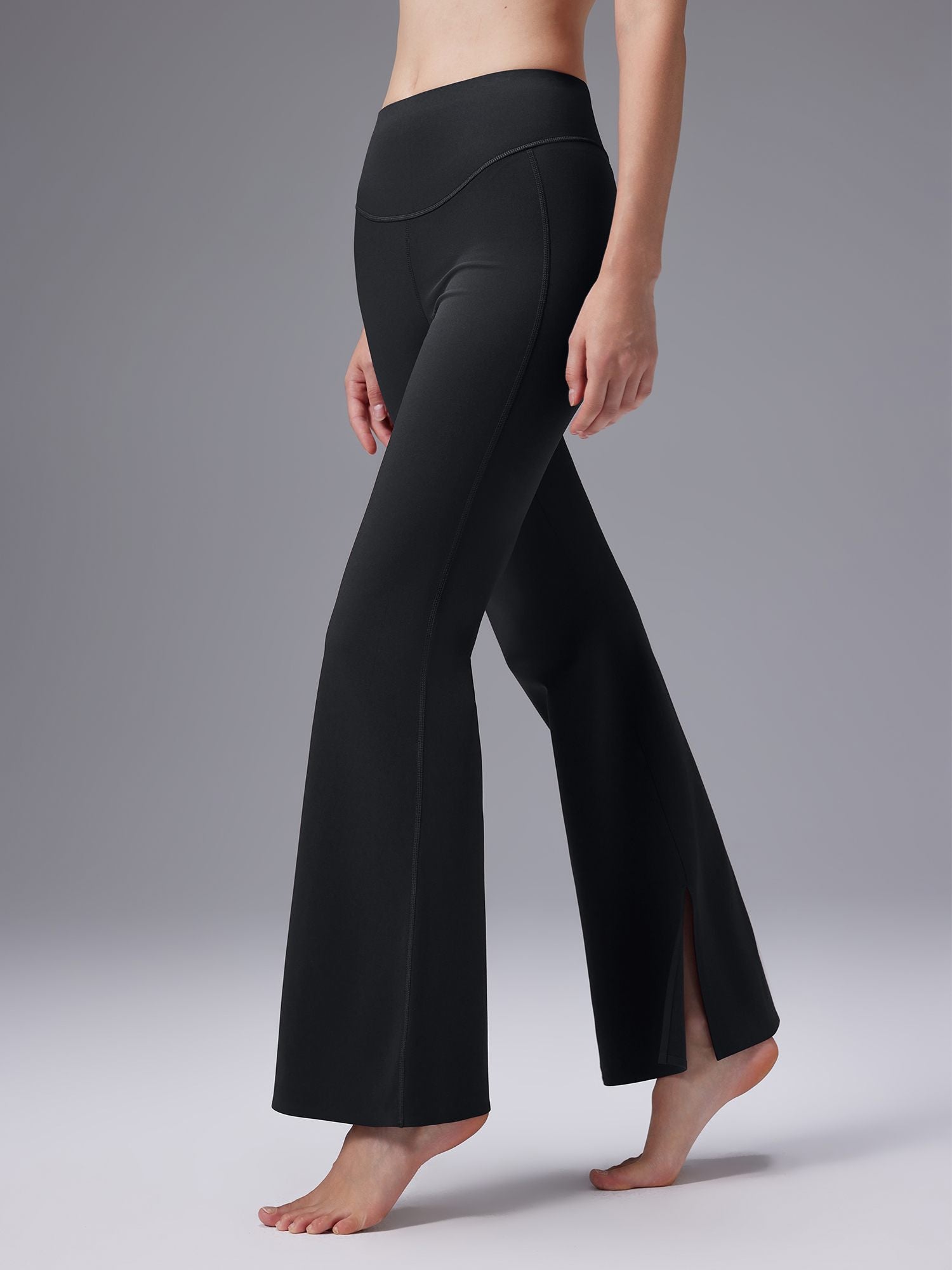 Cozy Fleece High-Waist Flare Pocket Pants