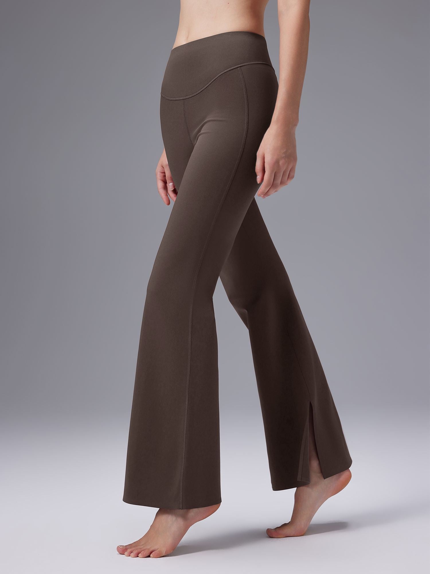 Cozy Fleece High-Waist Flare Pocket Pants