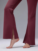 Cozy Fleece High-Waist Flare Pocket Pants