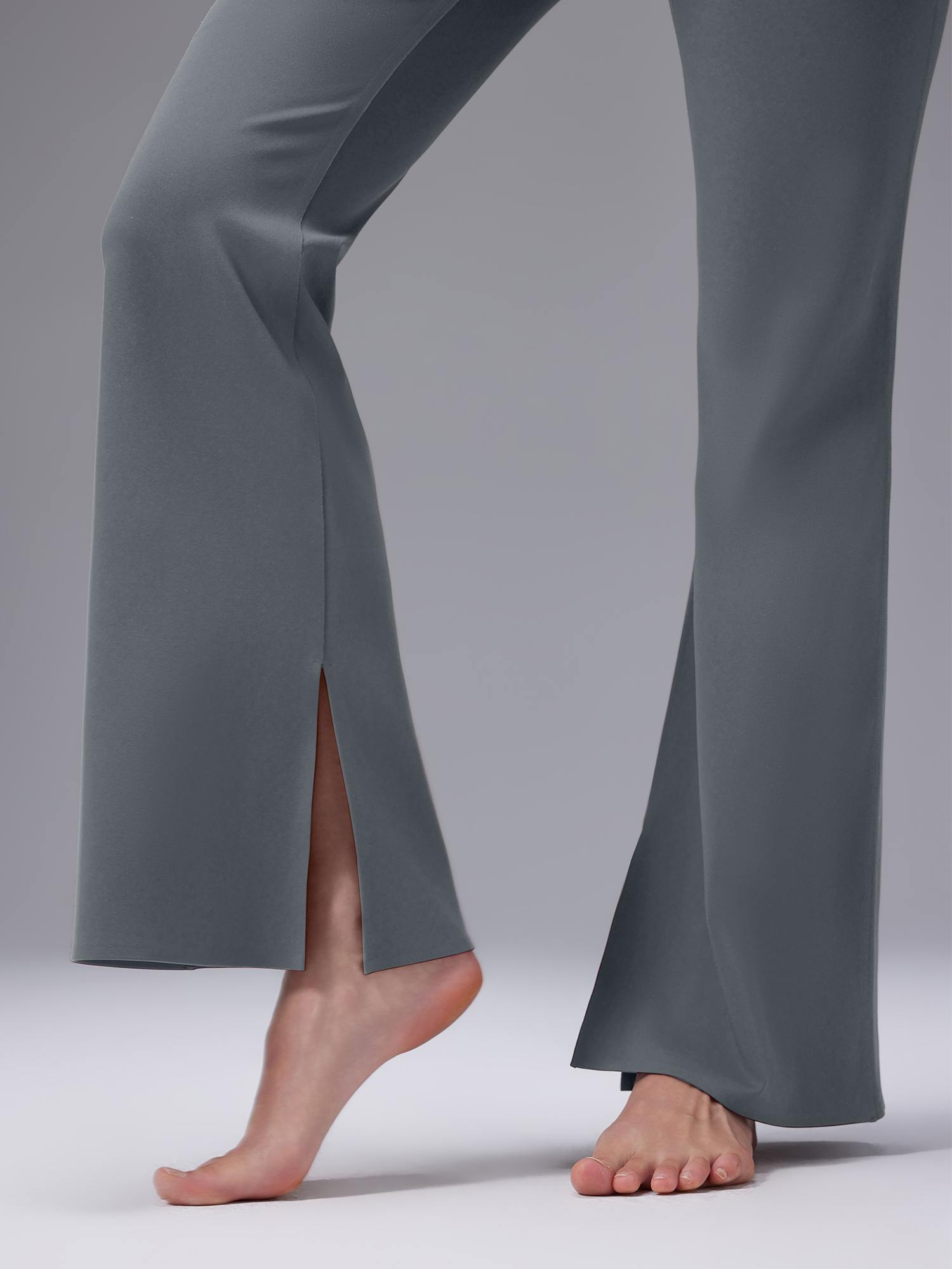 Cozy Fleece High-Waist Flare Pocket Pants