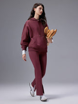 Cozy Fleece High-Waist Flare Pocket Pants