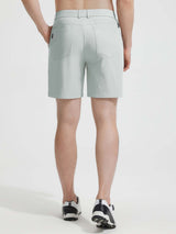 Baleaf Men's UPF 50+ Classic Fit Golf Shorts 7-inch inseam pale blue #color_Light Gray