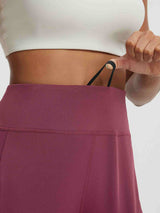 Baleaf burgundy high-rise running shorts featuring an adjustable internal drawstring waist. #color_Dark Red