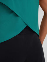 Baleaf teal athletic tank top with UPF 50+ and open back design. #color_Teal Green