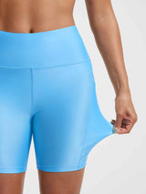 Baleaf UPF 50+ high-rise swim shorts 6 inch inseam blue elastic #color_Light Blue