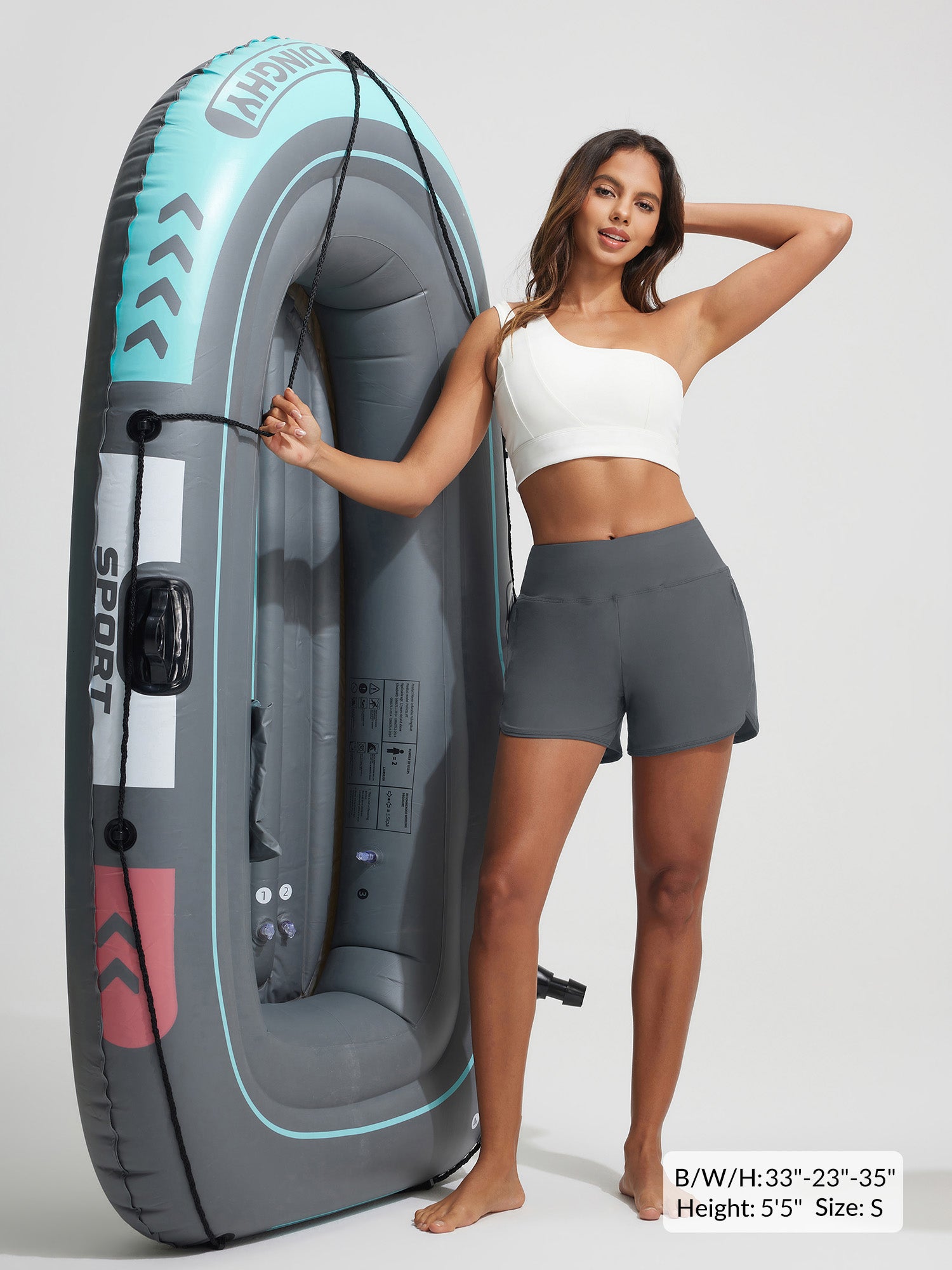 Baleaf UPF 50+ High-Rise Zipper Pockets Board Short 4''
