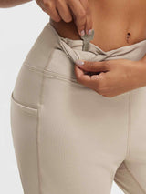 Baleaf High-Rise Wide Leg Pant with secure key pocket. #color_Khaki