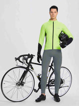 Baleaf men's fleece bib cycling tights and jacket for winter cycling. #cyclinggear
