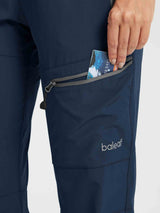 Baleaf navy hiking pants, part of the Outdoor Adventure Ready Set, with zippered pocket. #color_Navy Blue