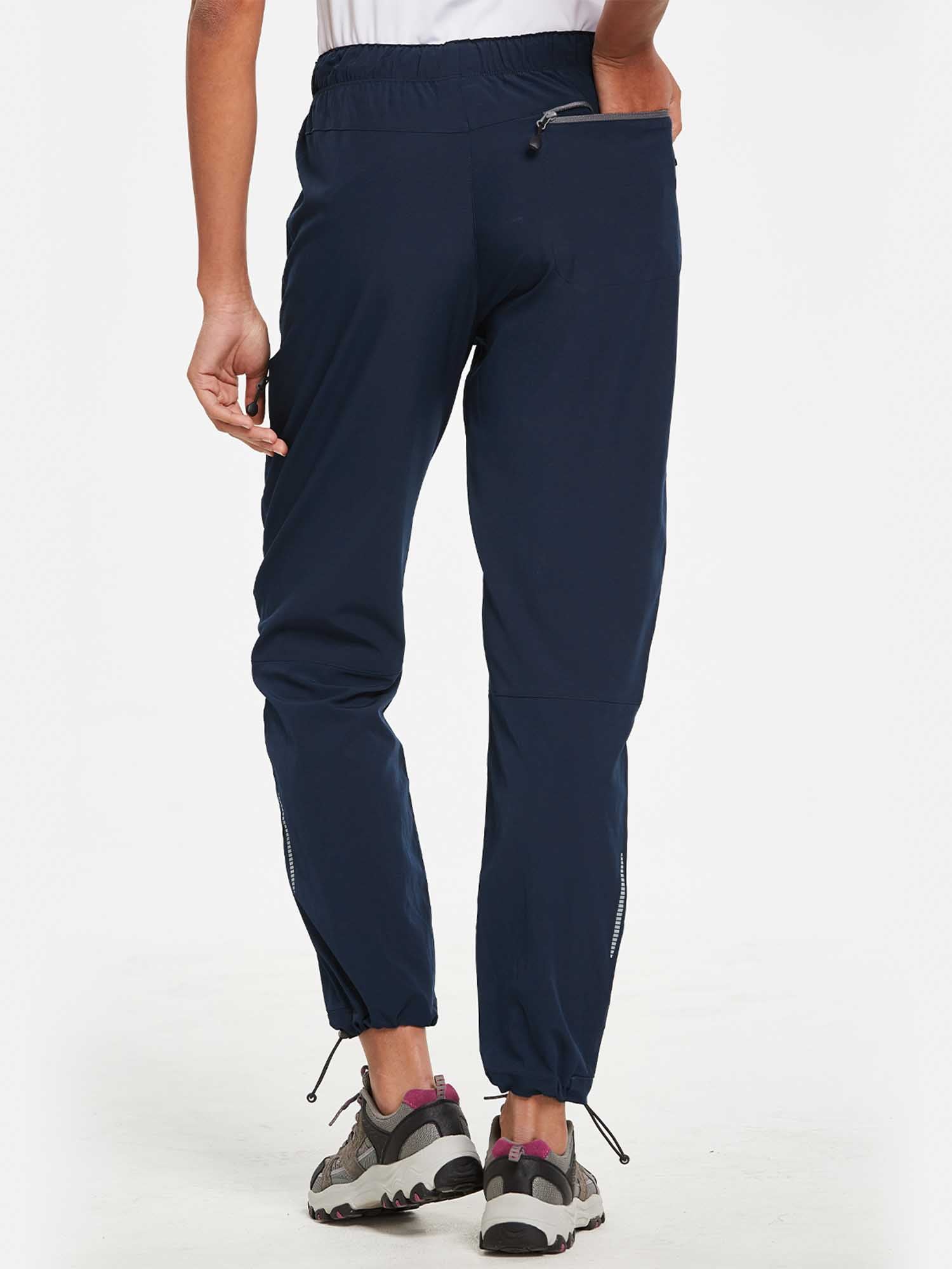 Laureate navy DWR hiking pants, UPF50+ with reflective details for outdoor adventures. #color_Navy Blue