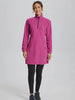 Long-Sleeve Quarter Zip Thermal Tunic Dress